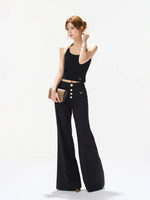 Cool Black Knot Halter Tank Top