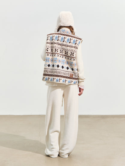 Fair Isle Patterned Fleece Vest