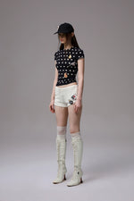 Badge-Embellished U-Trim Printed Sport Sweat Shorts