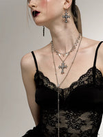 Double-layered Cross Necklace