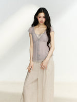 Lace Layered V-Neck Top