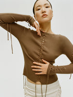 Black Coffee Reversible Tie Sweater