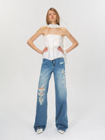 White Utility Bandeau Top