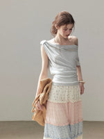 Lace One Shoulder Top
