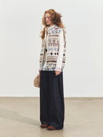 Fair Isle Patterned Fleece Vest