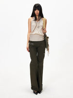 V-Neck Halter Knit Tank Top