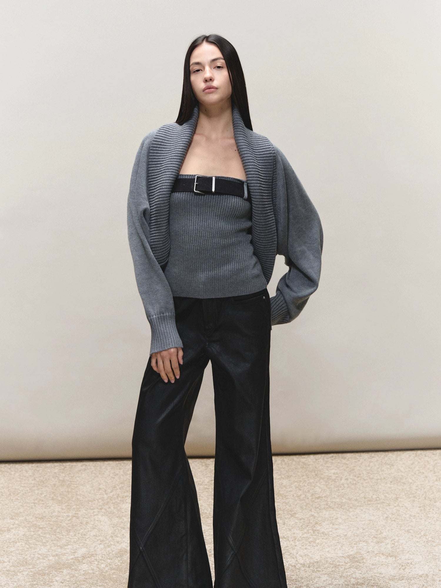 Belted Bandeau &amp; Cardigan Set