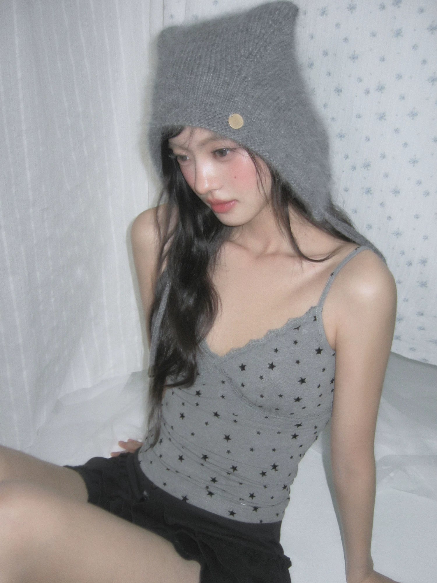 Lace Star Flocked Camisole
