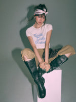 White Little Star Knit T-shirt