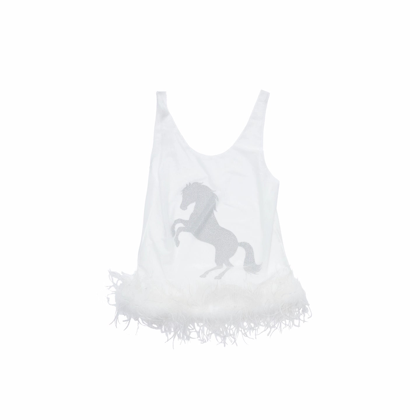 Ostrich Hem Mesh Tank