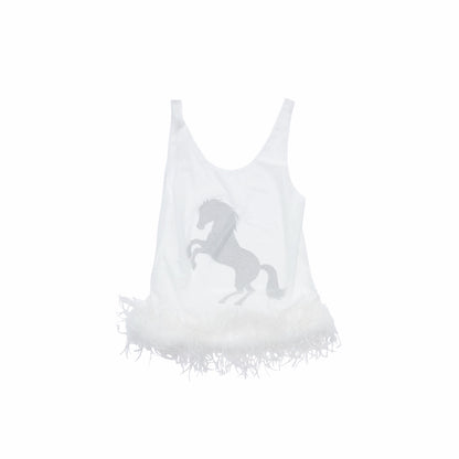 Ostrich Hem Mesh Tank