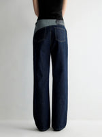 Color-Block Low-Rise Straight Pants