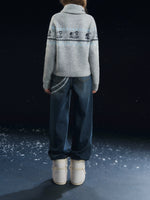 Fair Isle Cardigan & Scarf Set