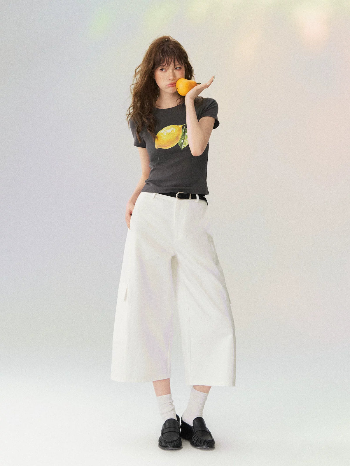 Workwear Casual Cropped Denim Pants
