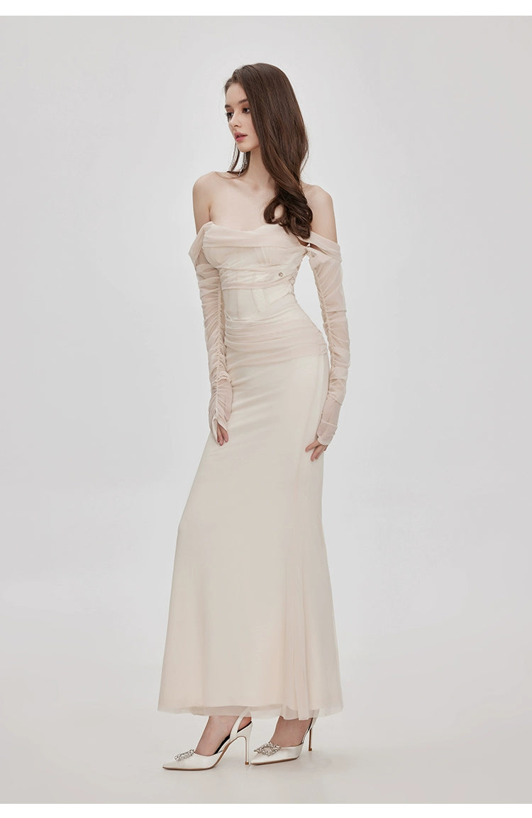 Ariel Mesh Off-Shoulder Mermaid Dress