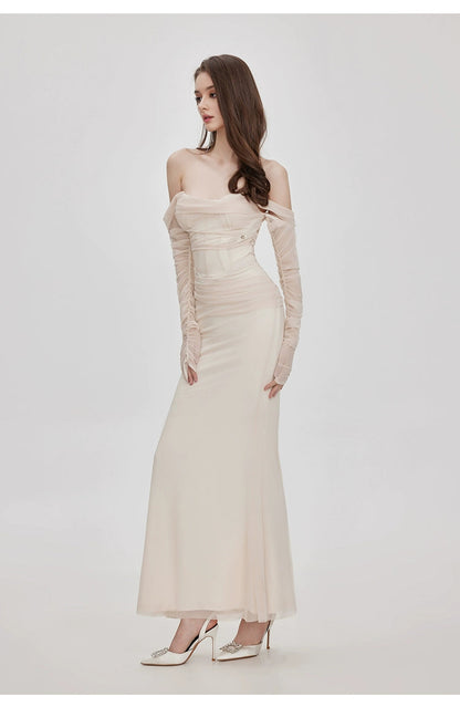 Ariel Mesh Off-Shoulder Mermaid Dress