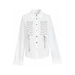 Lace-Up Bow Detail Relaxed Shirt
