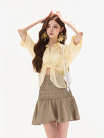 Convertible Ruffle Mini Dress