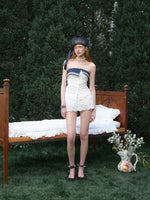 Asymmetrical Halter Corset Top