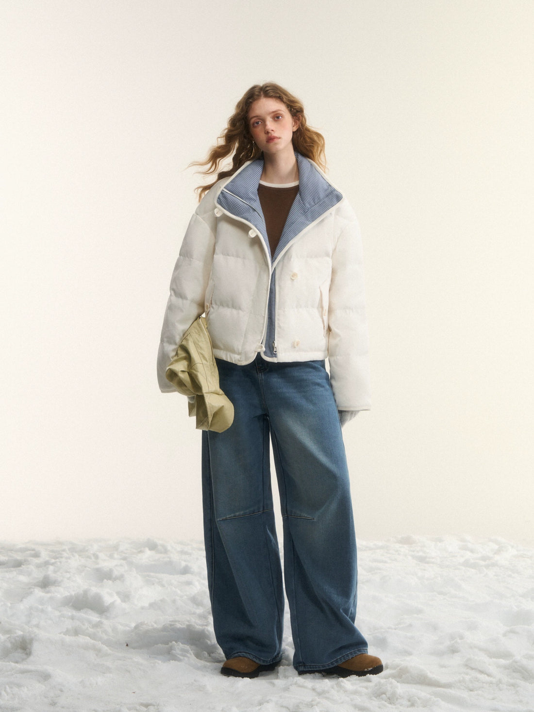 Reversible Plaid Down Puffer