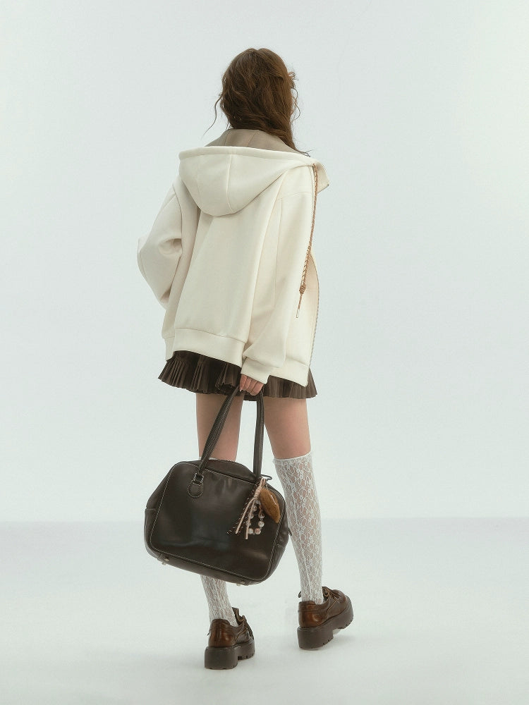 Colorblock Drawstring Hoodie