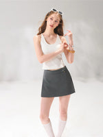 Side Slit A-line Skort