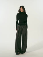 Black & Gray Layered Knit Top