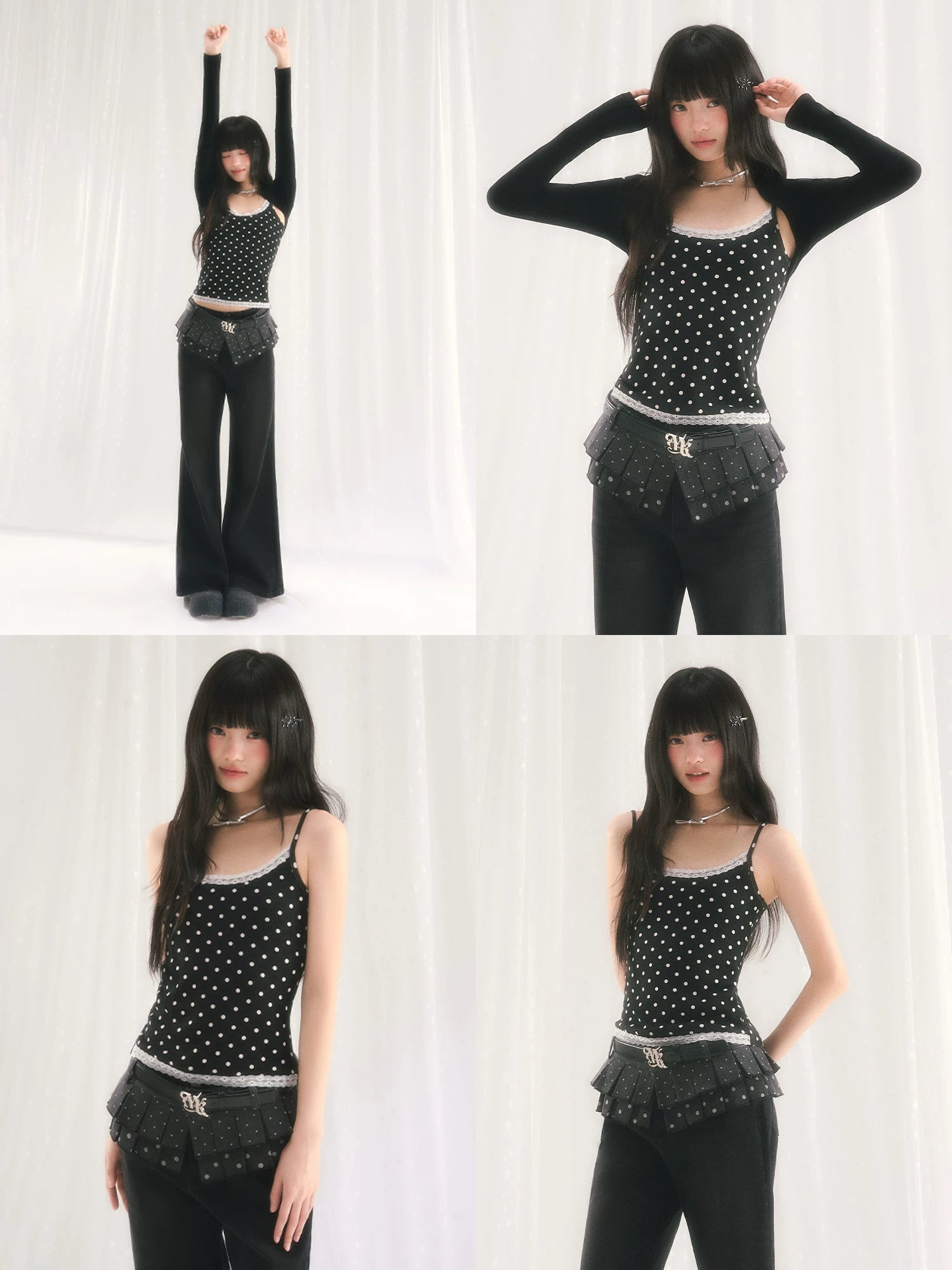Black Polka Dot Set