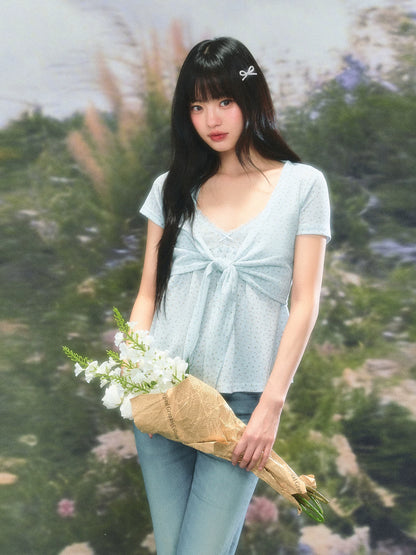 Light Blue Floral Twinset