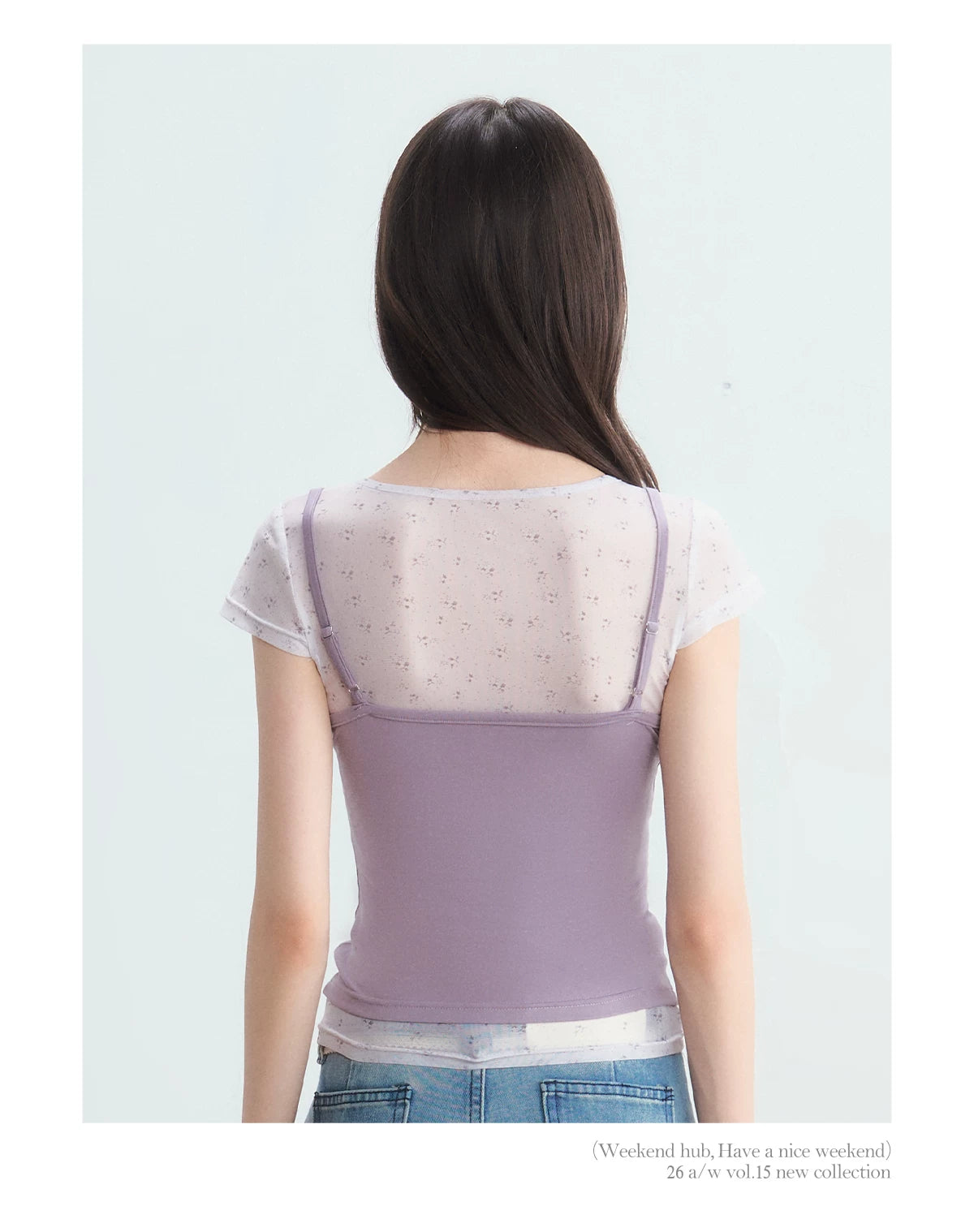 Floral Mesh Layered Top Set