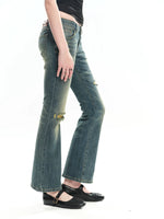 Distressed Washed Denim Jeans