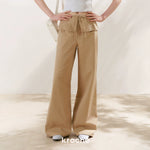Pleated Wide-Leg Cargo Pants