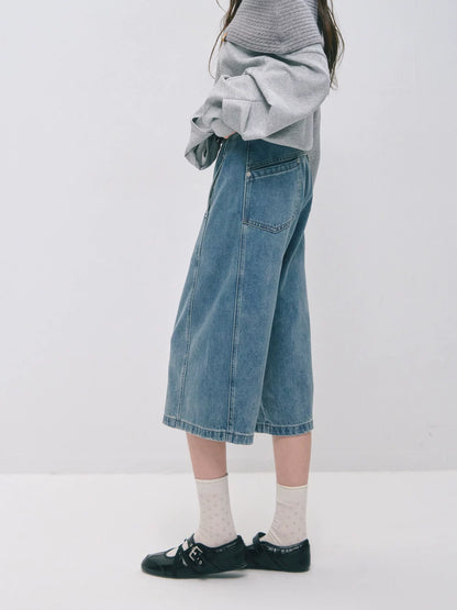 Deconstructed Wide Leg Shorts