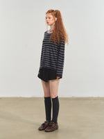 Vintage Striped Knit Blouse
