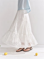 Lace Tiered Maxi Skirt