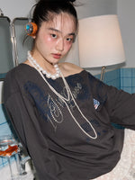 Long Pearl Chain Necklace
