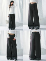 Star Detail Wide-Leg Pants