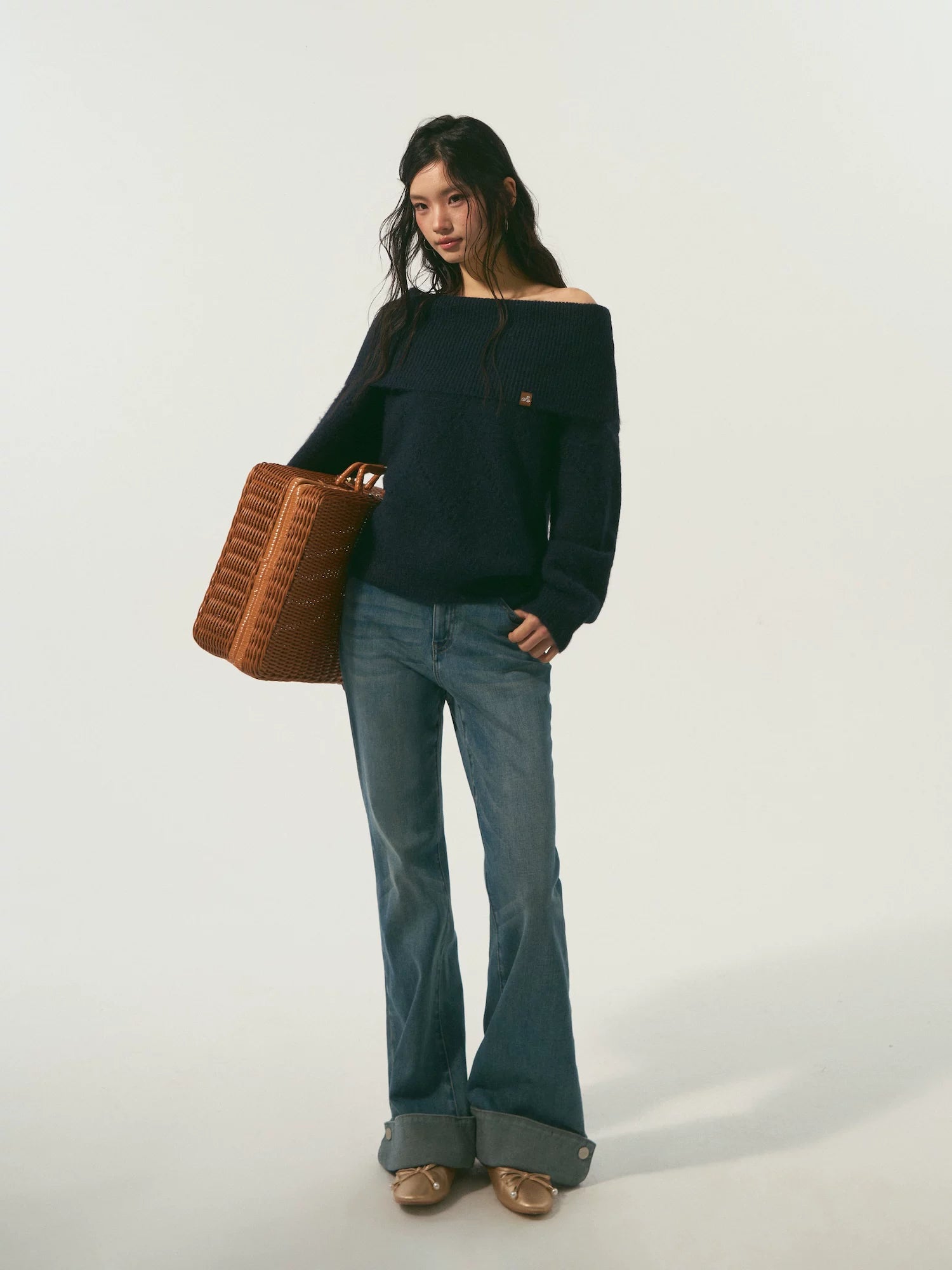 Cutout Shoulder Sweater