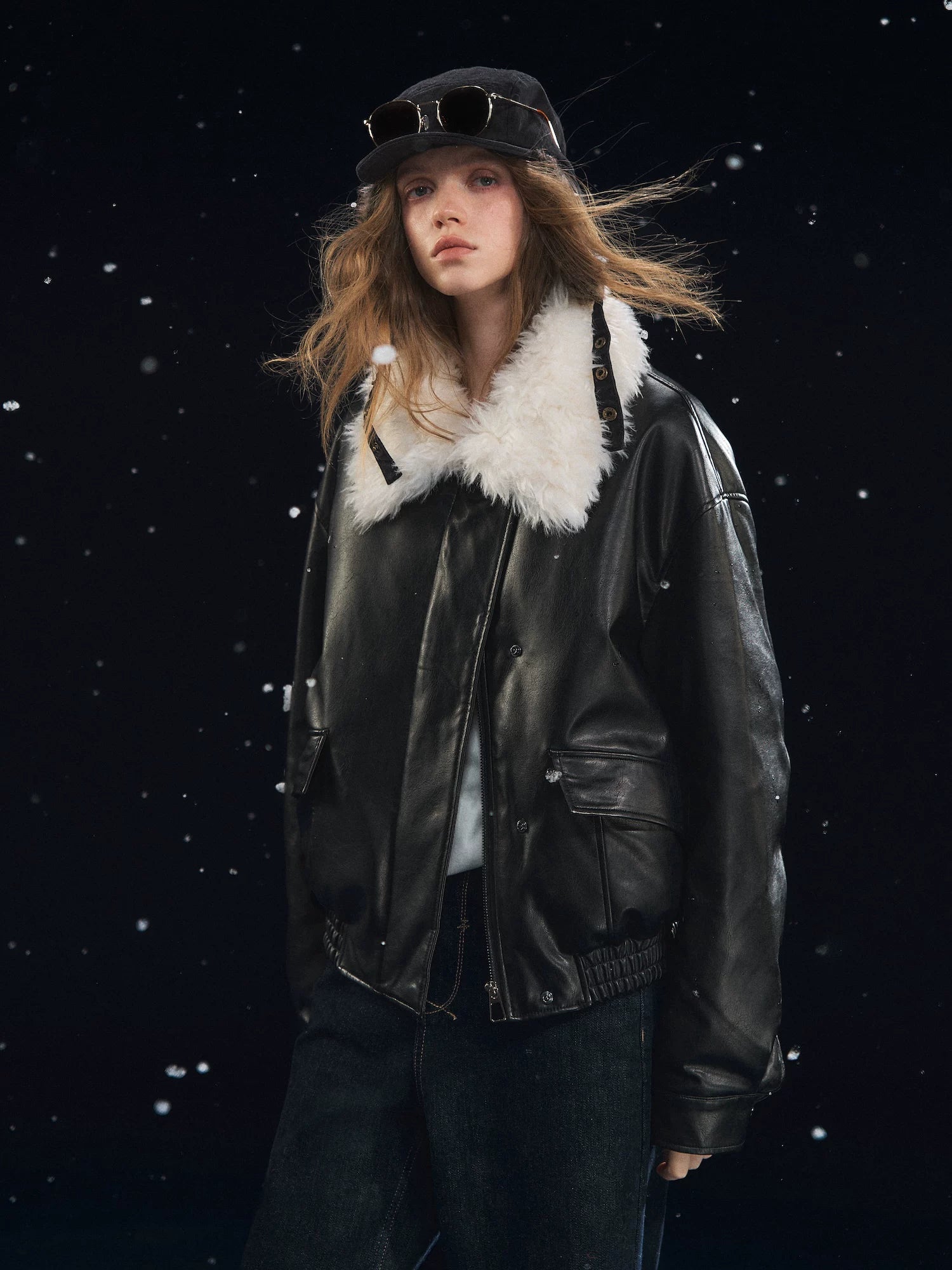 Black Detachable Fur Collar Down Jacket