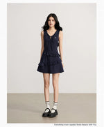 Plaid Ruffle Pinafore Dress
