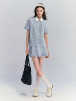 Plaid Shirt Skirt Set