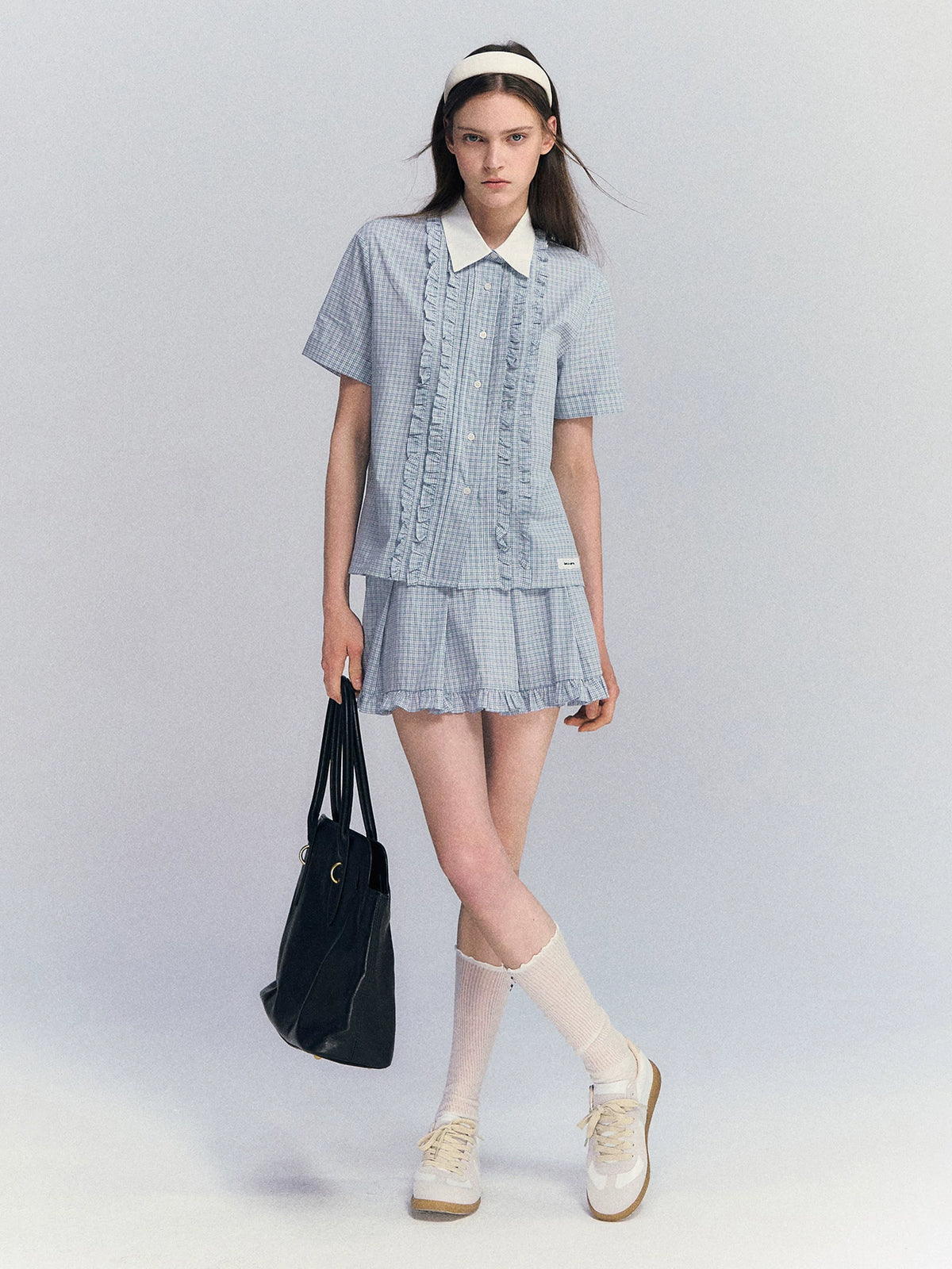 Plaid Shirt Skirt Set