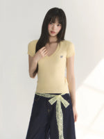 Classic V-Neck Knit Top