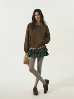 Brown Layered Collar Jacket