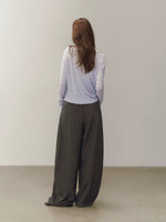 Silk Cross V-neck Knit Top