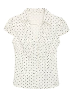 Polka Dot Puff Blouse