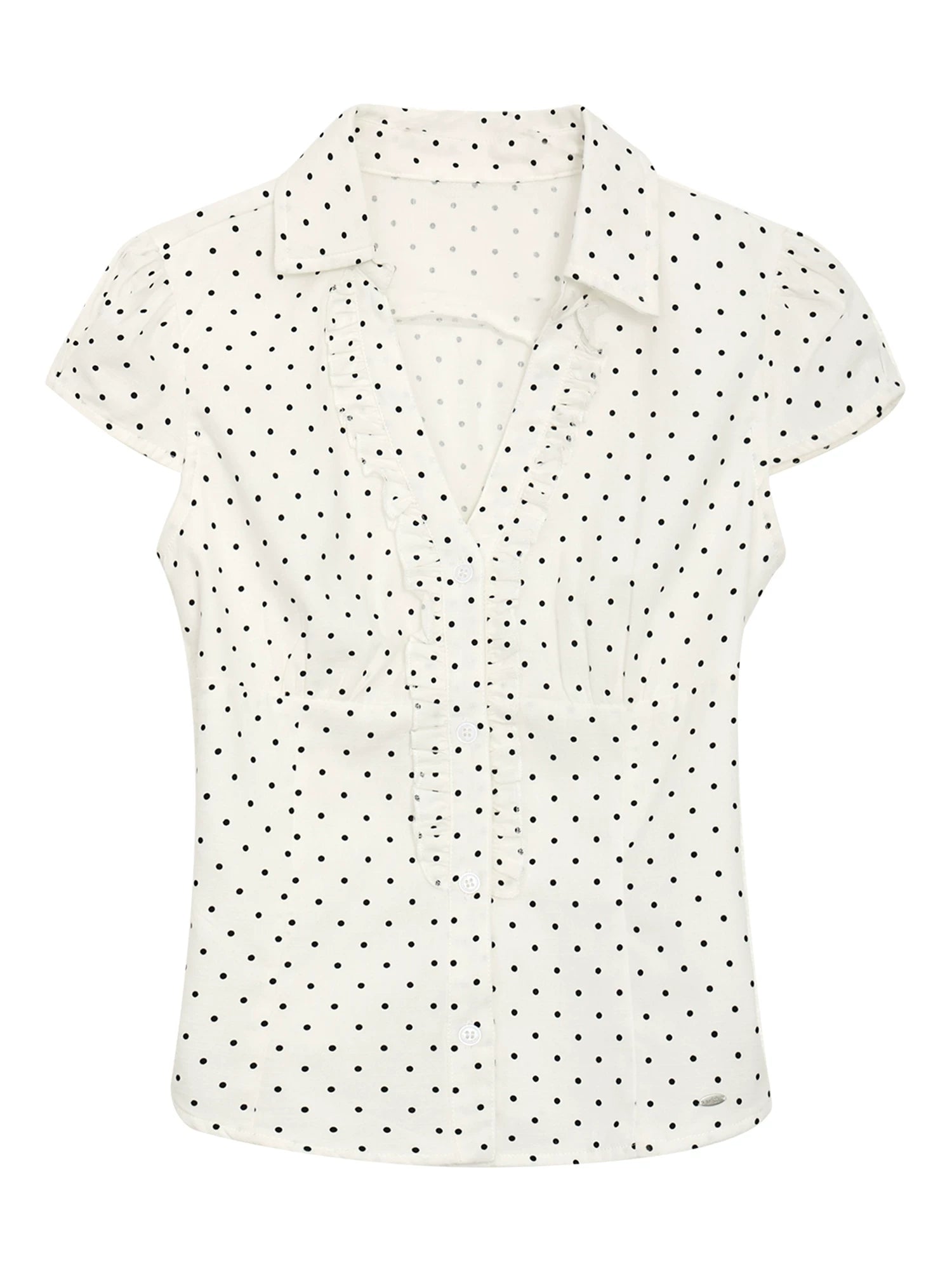 Polka Dot Puff Blouse