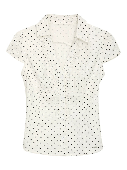 Polka Dot Puff Blouse