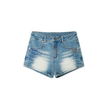 Equestrian Denim Shorts
