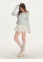 Contrast Hooded Knit Sweater